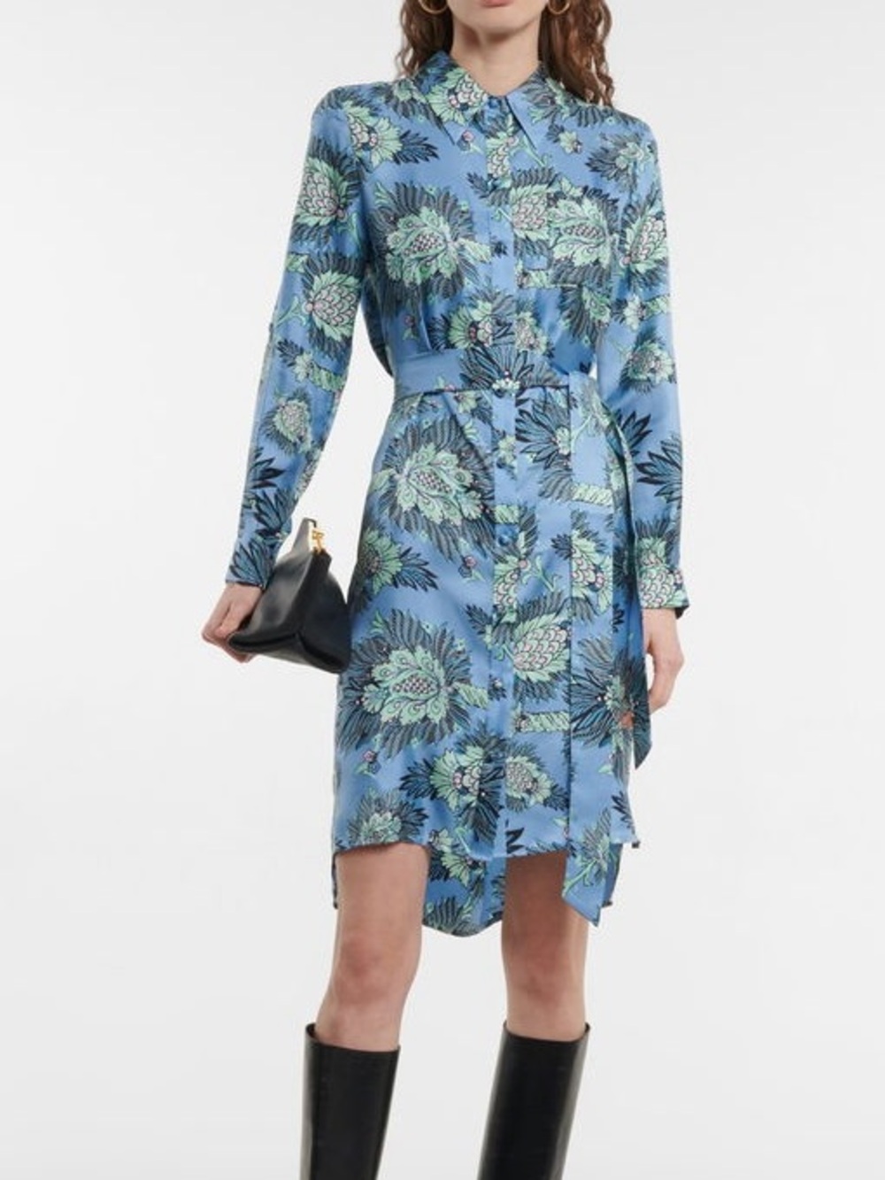 DVF | Prita Silk Crepe De Chine Shirt Dress | 6